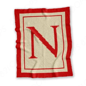 Letter N C2C Crochet Blanket Pattern