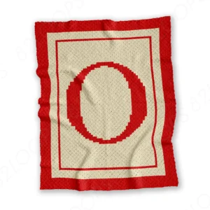 Letter O C2C Crochet Blanket Pattern