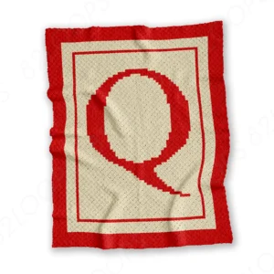 Letter Q C2C Crochet Blanket Pattern