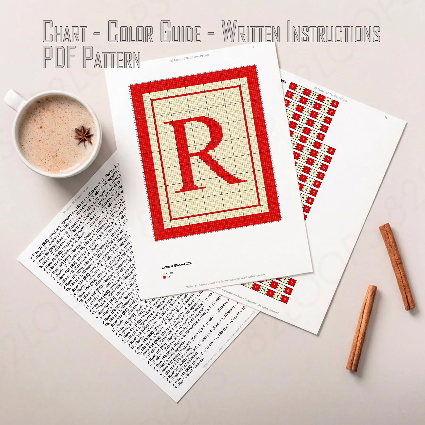 letter r blanket c2c 02 letter r blanket c2c 02